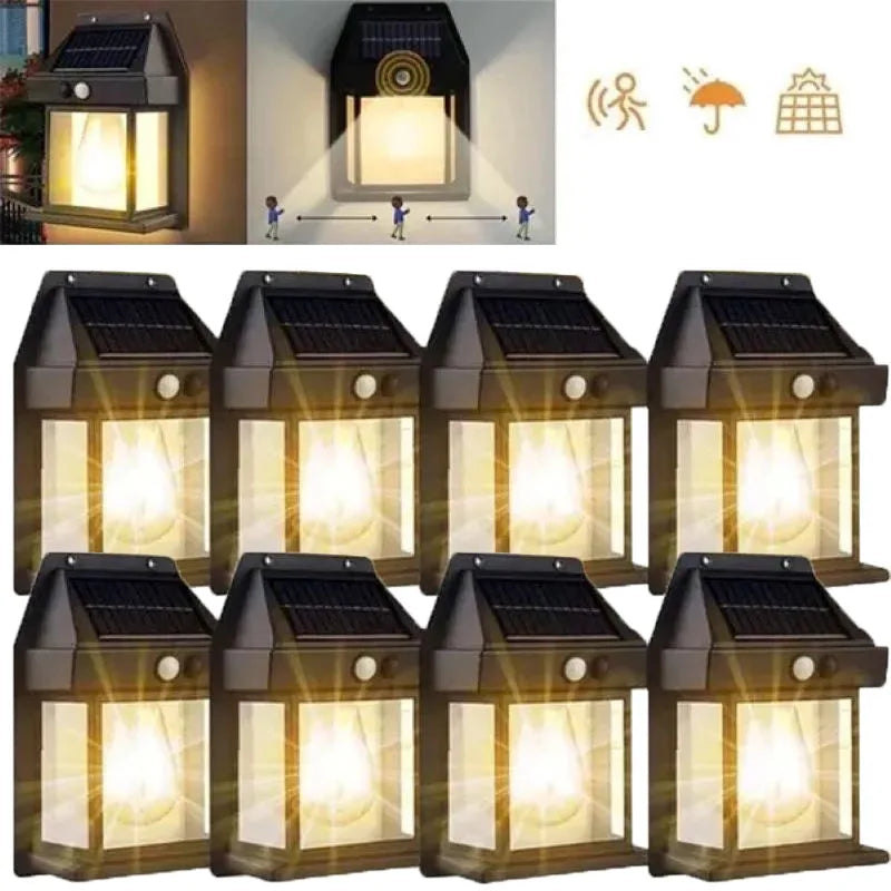 مصابيح تعمل بالطاقة الشمسية، مزودة بمستشعر حركة