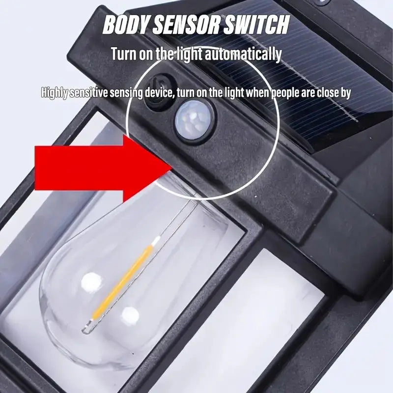 مصابيح تعمل بالطاقة الشمسية، مزودة بمستشعر حركة